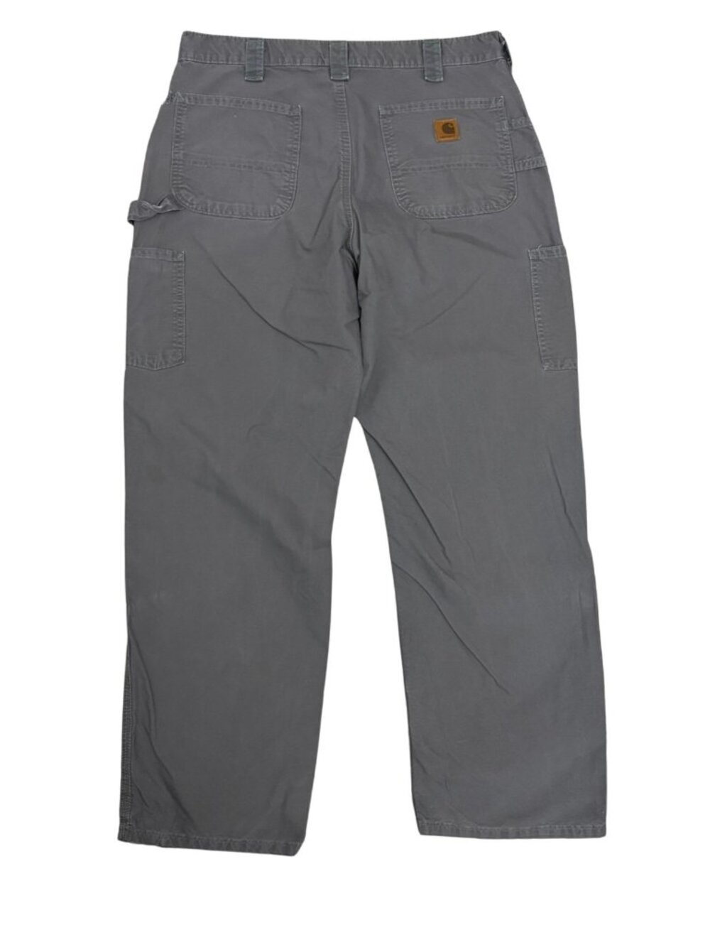 CARHARTT Work Pants Grey Casual Khaki Cargo Trousers Mens 36x32